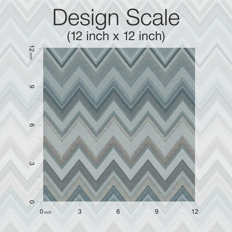 Happy Zigzag Wallpaper - Blue/Multi — Image 2