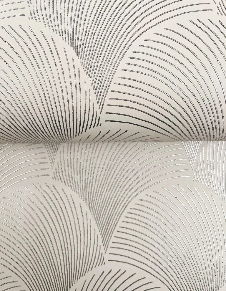 Candice Olson Metallic Scallop Wallpaper - Cream — Ảnh 2