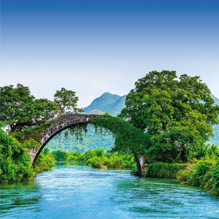 Bridge Crosses A River In China - Wall Mural 5031 - 8 Panel - 384cm x 260cm — Ảnh 4