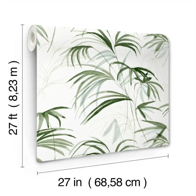 Candice Olson Inky Palms Wallpaper - Green — Image 2