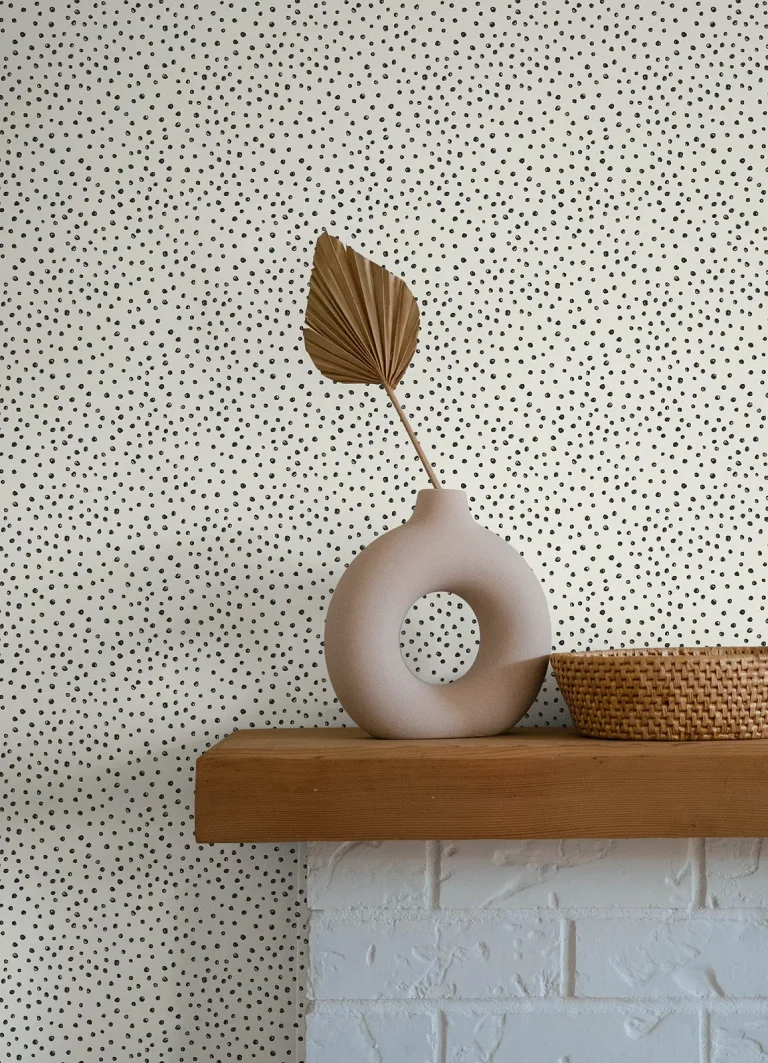 Cassie Petite Polka Wallpaper - Black — Ảnh 4