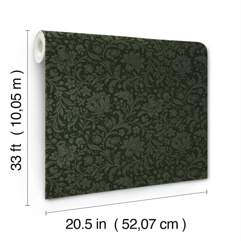 Chris Loves Julia Hague Floral Trail Wallpaper - Dark Green — Ảnh 5