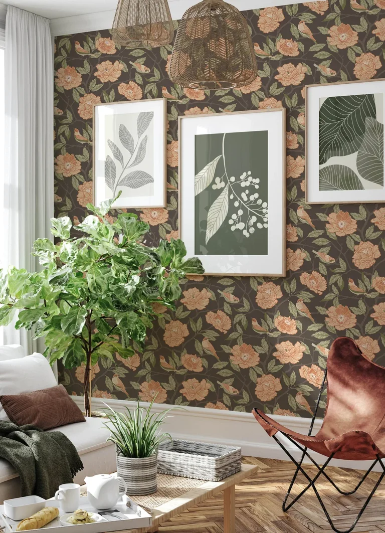 Bernadina Rosebush Wallpaper - Black — Ảnh 2