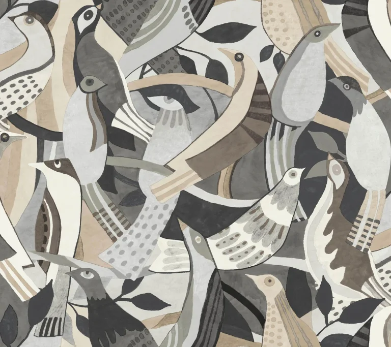 Fauvist Flock Wallpaper - Neutral — Ảnh 3
