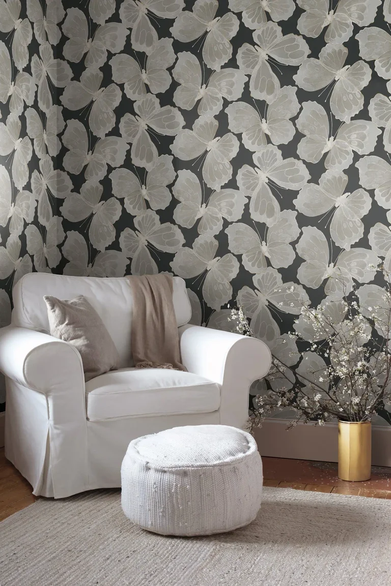 Monarch Peel and Stick Wallpaper - Black/Gold — Ảnh 6
