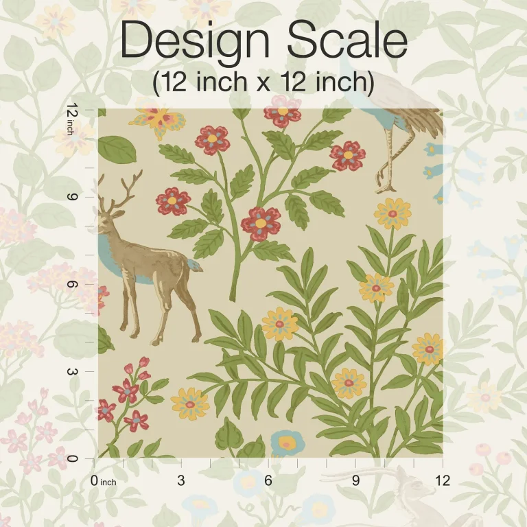 Erin & Ben Woodland Floral Peel and Stick Wallpaper - Linen