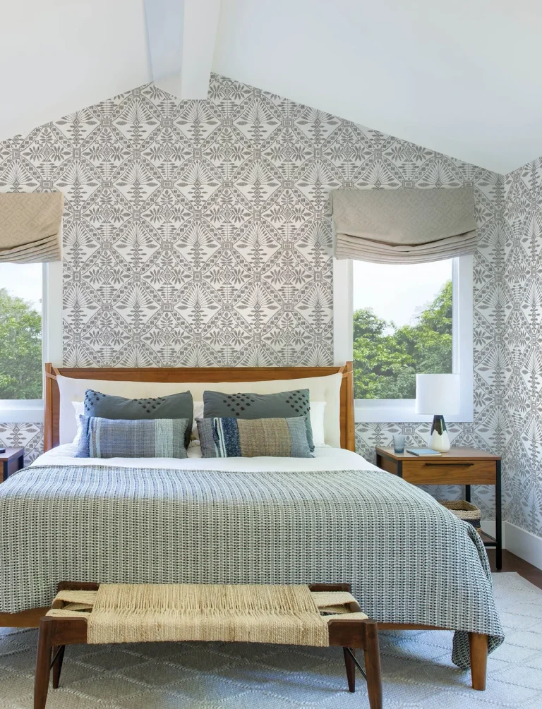 Chesapeake Emmarie Geometric Wallpaper - Black — Ảnh 2