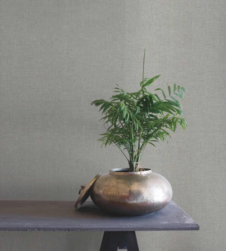 Ronald Redding Rugged Linen Wallpaper - Dusk — Image 4