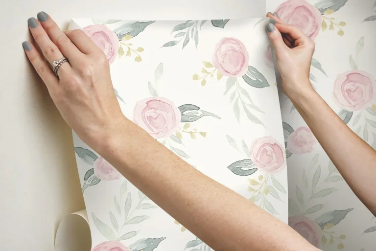 Magnolia Home Watercolor Roses Peel and Stick Wallpaper - Gala Pink — Ảnh 5