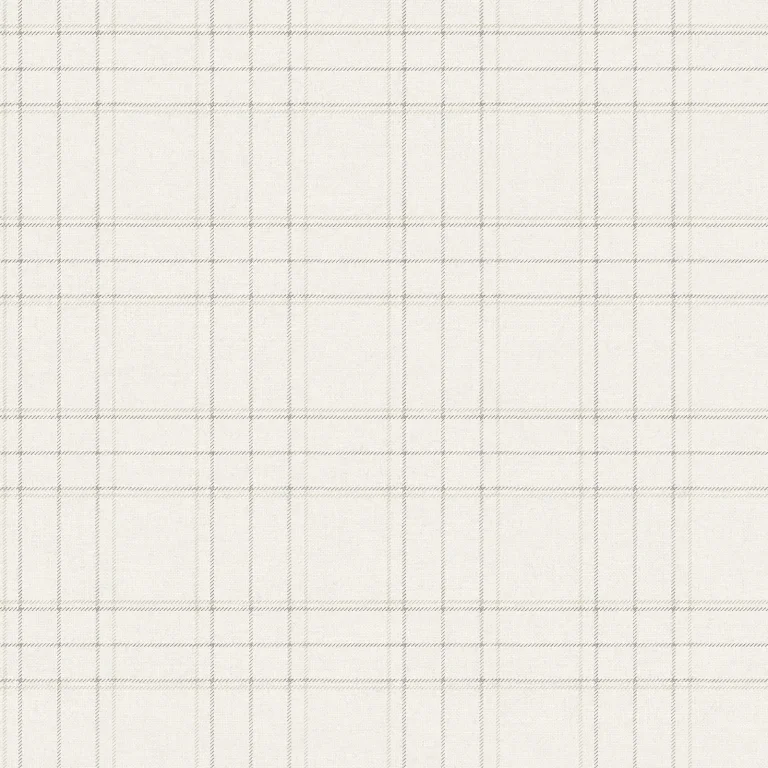 Chesapeake Fox Hollow Dashed Plaid Wallpaper - Ivory — Ảnh 5