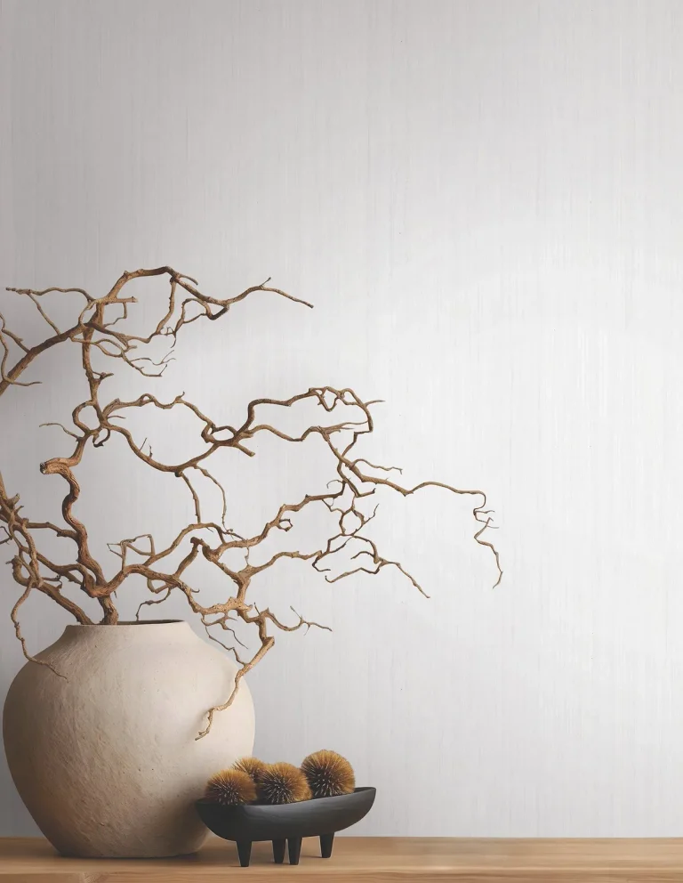 Indra Striated Wallpaper - White — Ảnh 3