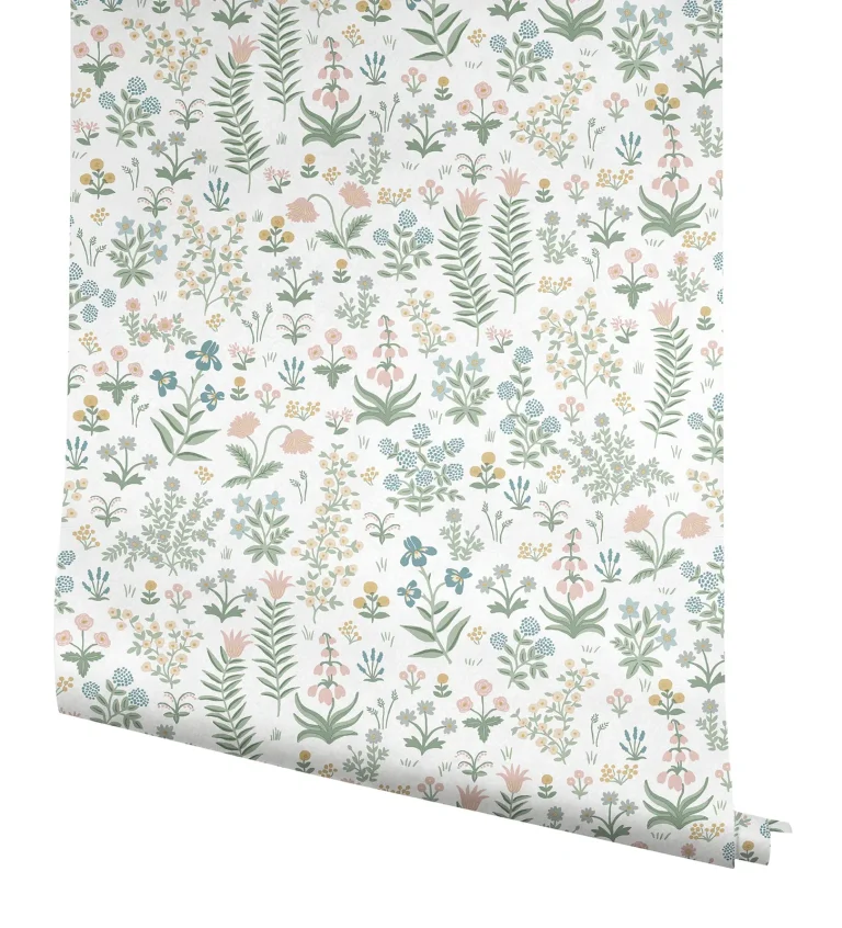 Rifle Paper Co. Menagerie Garden Peel and Stick Wallpaper - Blush Multi — Ảnh 5