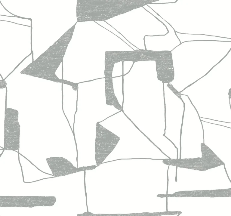 Abstract Geo Wallpaper - White/Silver — Image 3