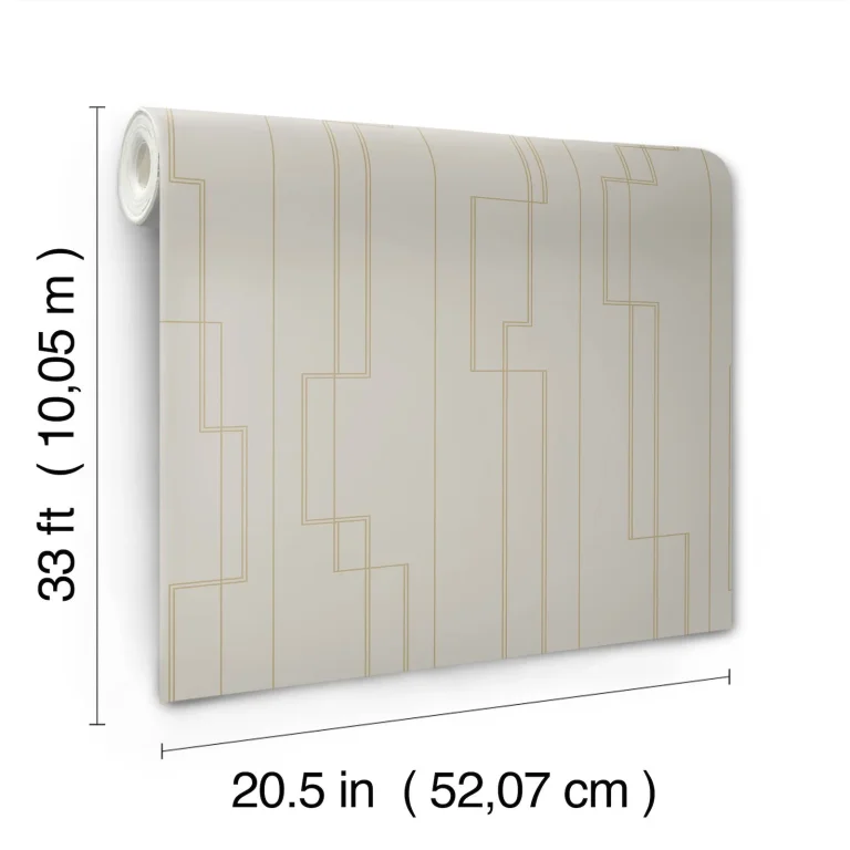 Anson Deco Detailing Wallpaper - Taupe — Ảnh 6