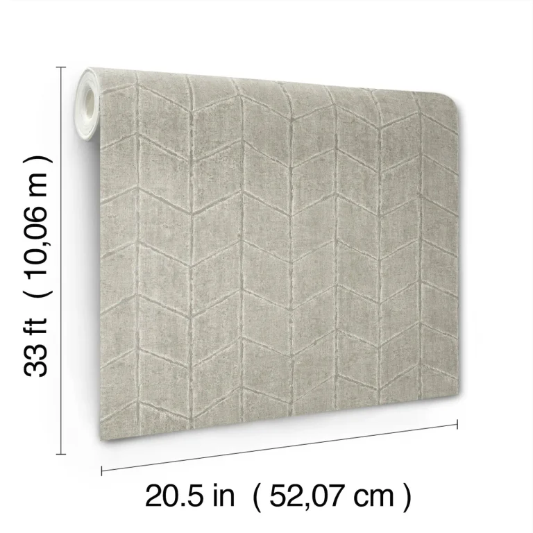 Flatiron Geometric Wallpaper - Cement — Image 3