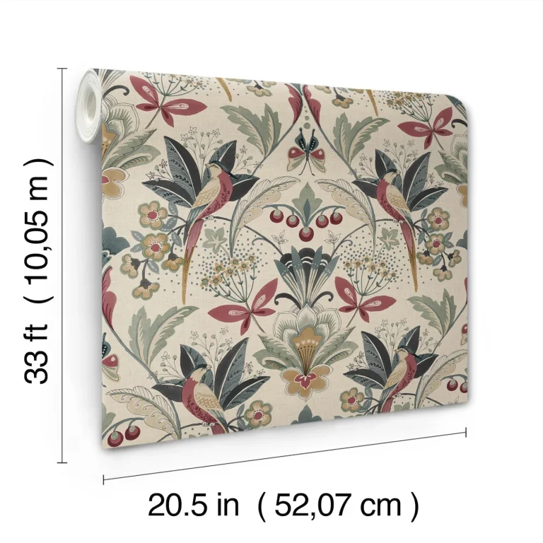 Bernadette Garden Wilderness Wallpaper - Merlot — Ảnh 7