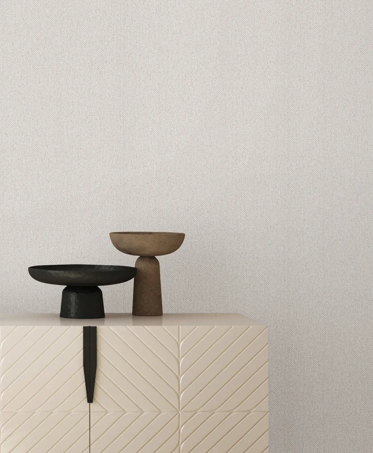 Tailored Chevron Wallpaper - White — Ảnh 6