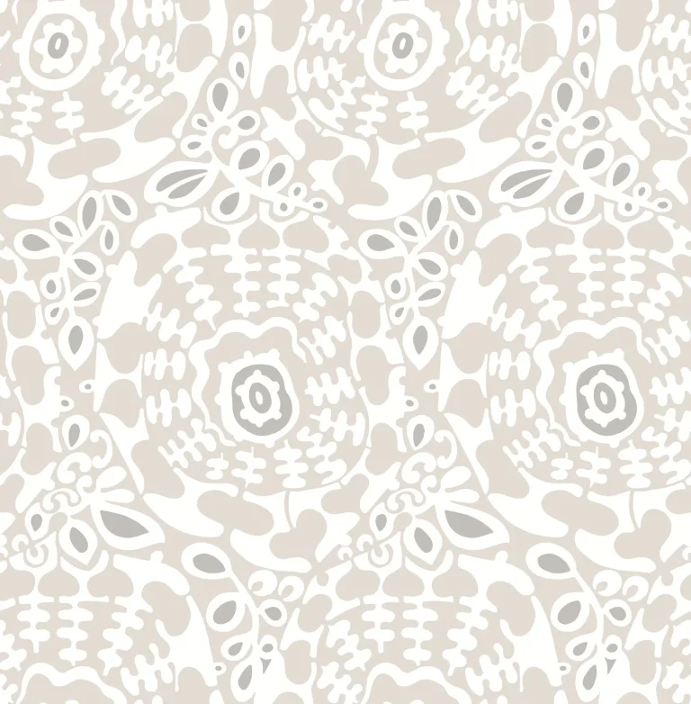 Divine Abstract Medallion Wallpaper - Grey — Ảnh 3