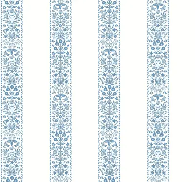 Rifle Paper Co. Estee Stripe Wallpaper - Blue & White