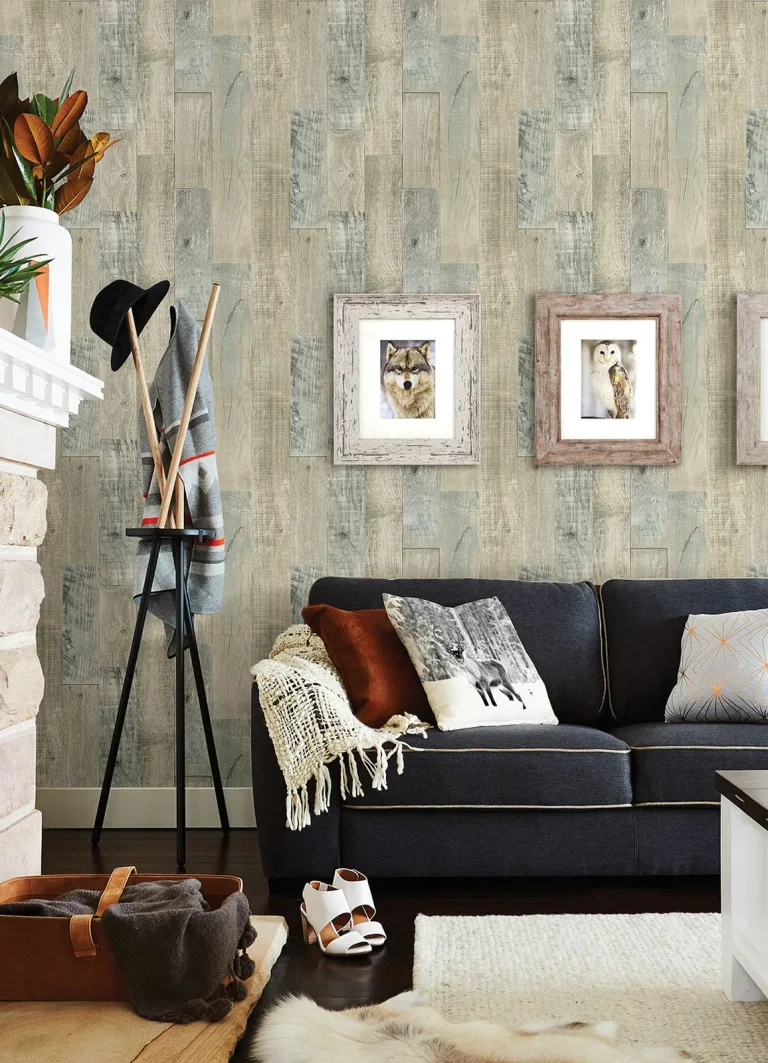 Chesapeake Chebacco Wood Planks Wallpaper - Taupe — Ảnh 4
