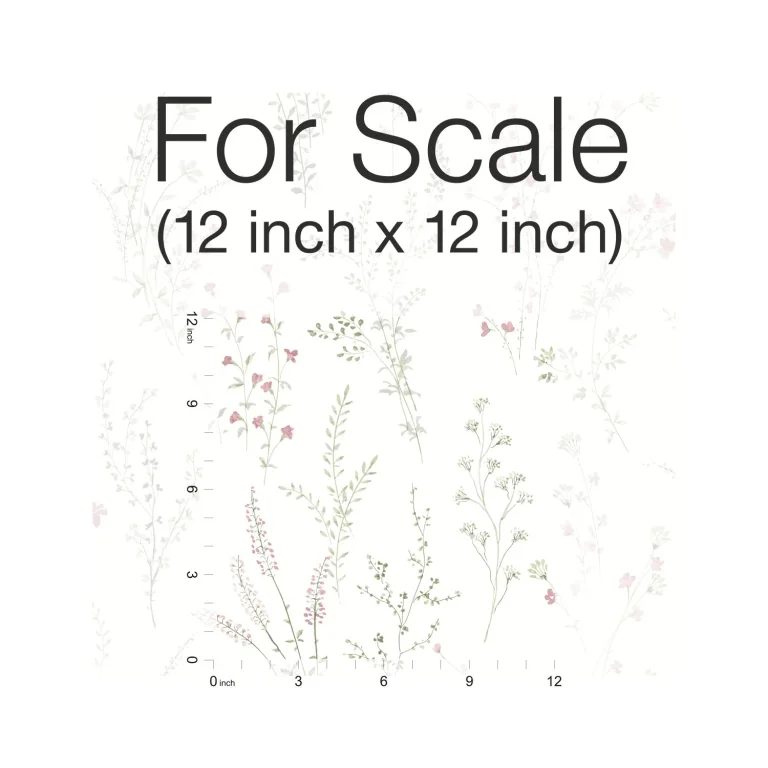 Wildflower Sprigs Wallpaper - Pink/Green/Grey — Image 7