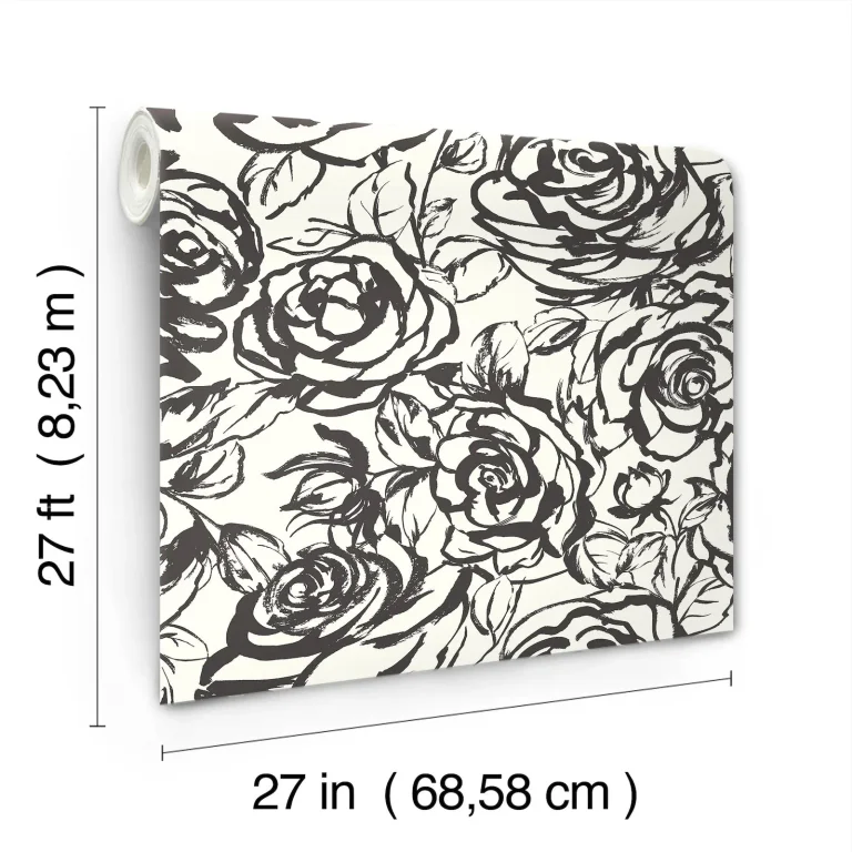 Nelda Rose Wallpaper - Black — Ảnh 6