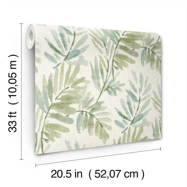 Serenade Ferns Wallpaper - Sea Green — Ảnh 2