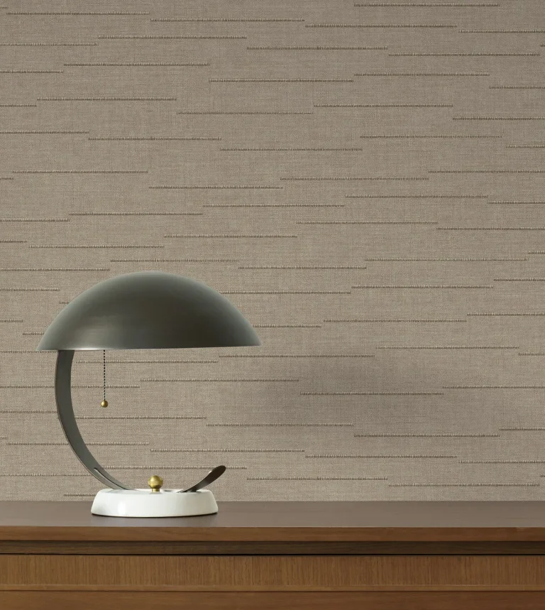 Latitude Striated Wallpaper - Taupe — Image 4