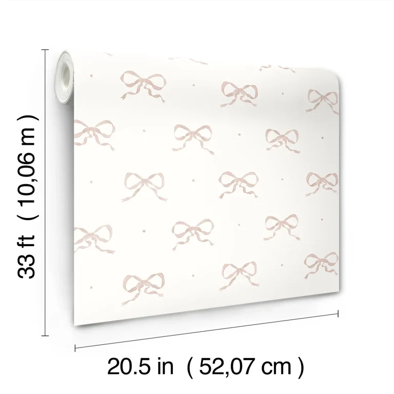 Emma Large Bow Wallpaper - Petal — Image 4