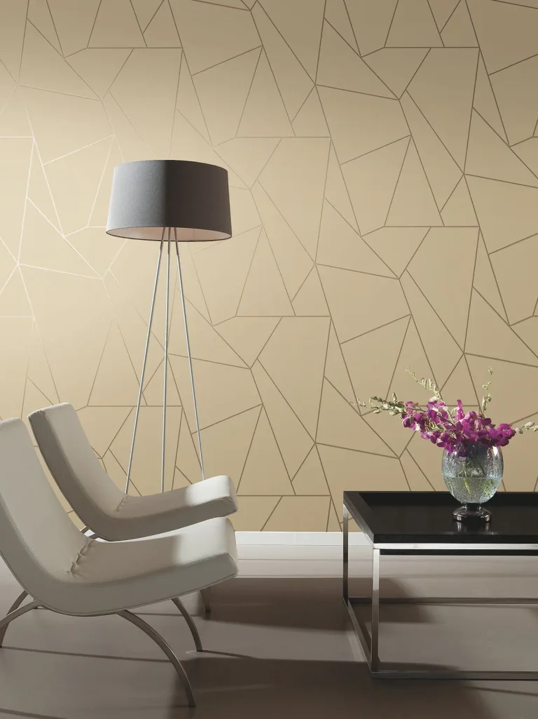 Nazca Wallpaper - Almond/Pearl/Gold — Ảnh 7