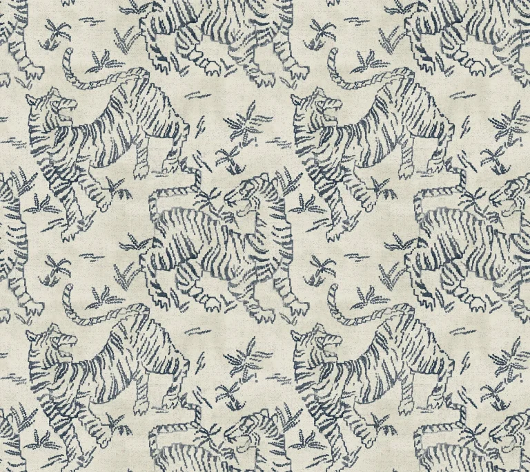 Orly Tigers Wallpaper - Ecru/Indigo — Ảnh 4