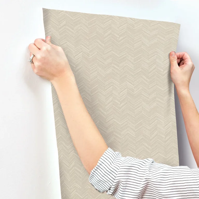 Raised Chevron Wallpaper - Beige — Ảnh 4