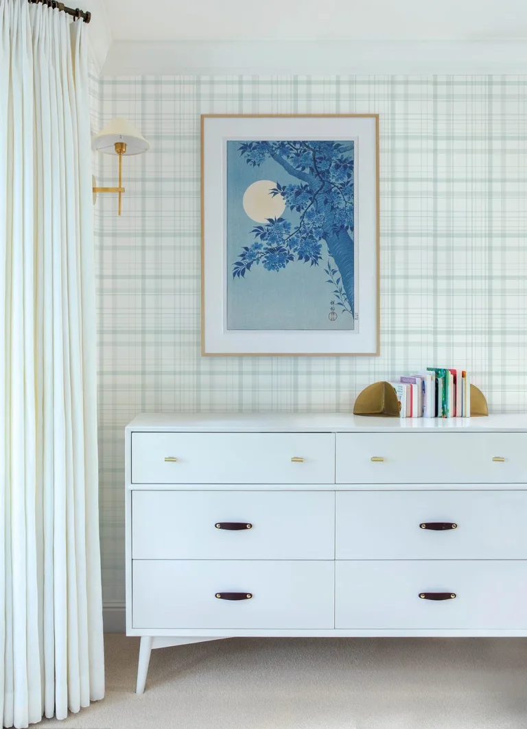 Chesapeake Burgess Plaid Wallpaper - Light Blue — Ảnh 3