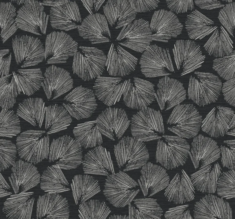 Elora Leaf Wallpaper - Black — Ảnh 4