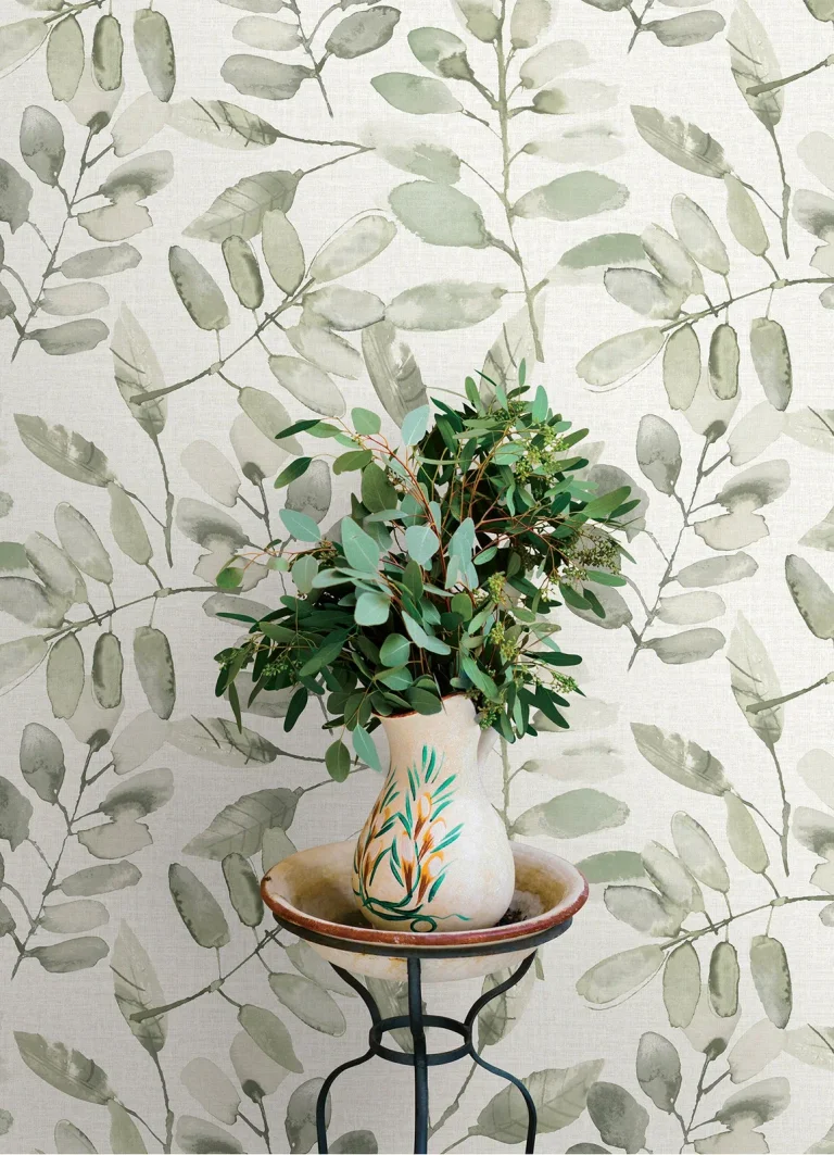 Chesapeake Pinnate Leaves Wallpaper - Green — Ảnh 5