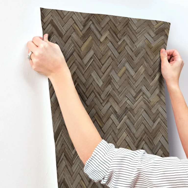 Ellery Herringbone Wallpaper - Charcoal — Ảnh 6