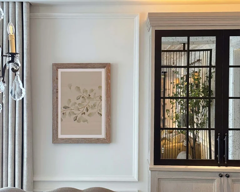 Bur Artwork With Oak Frame - Oak Leaf - Small / Pair — Ảnh 5