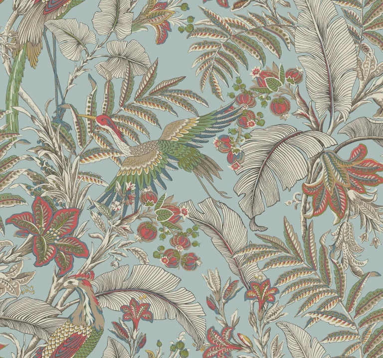 Heronwood Wallpaper - Sky Blue — Image 4