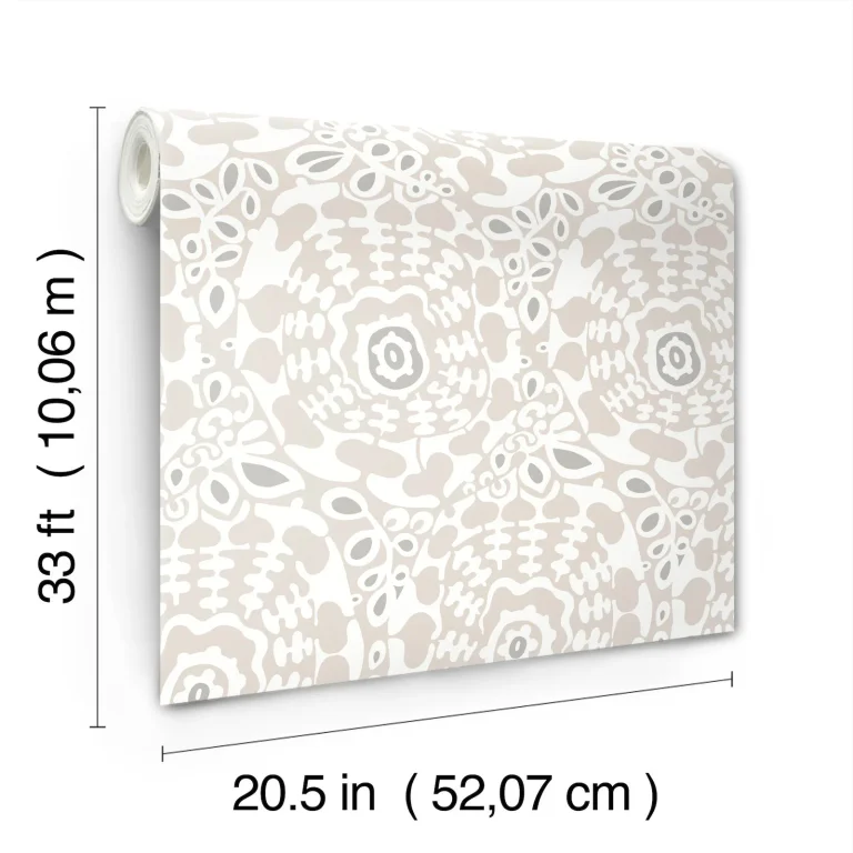Divine Abstract Medallion Wallpaper - Grey — Ảnh 4