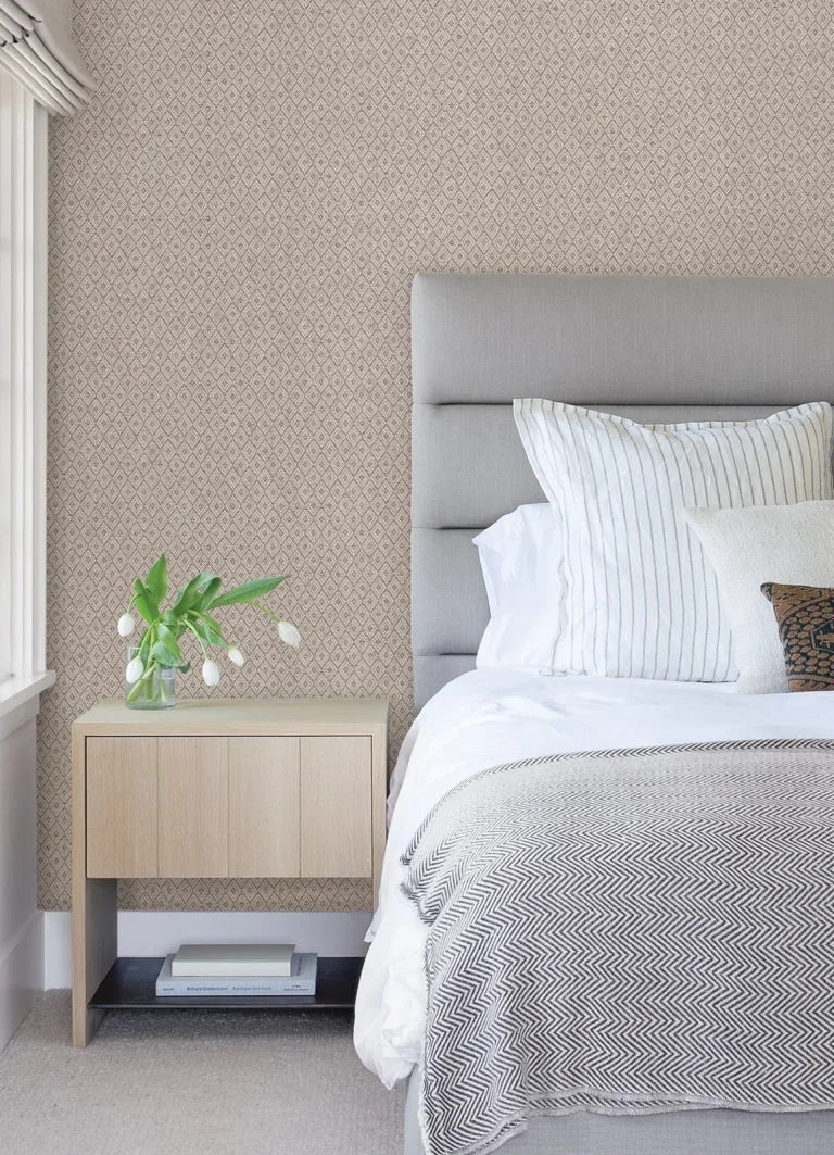 Hui Paper Weave Grasscloth Wallpaper - Mauve — Ảnh 2