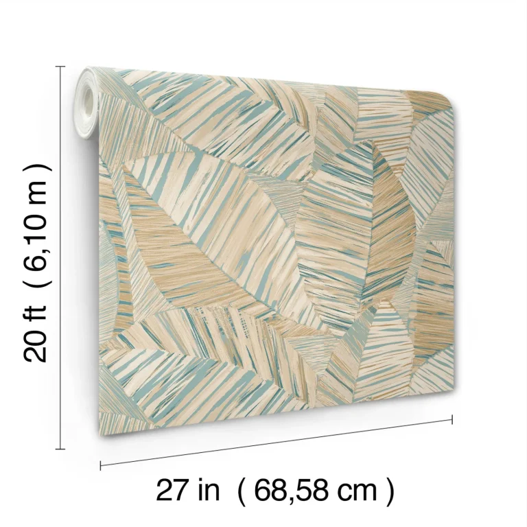 Crown Canopy Palm Peel and Stick Wallpaper - Teal — Ảnh 2