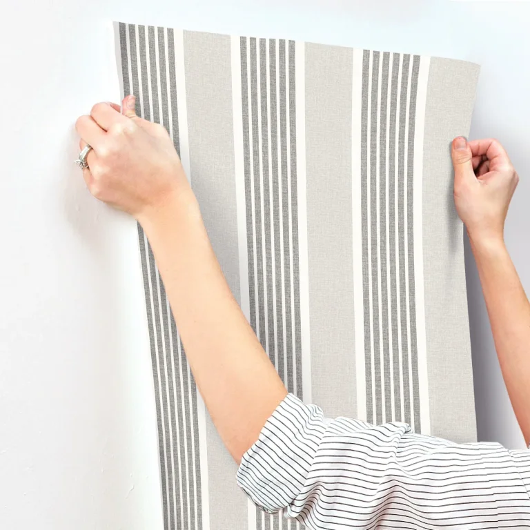 Chesapeake Bingley Embellished Stripe Wallpaper - Charcoal — Ảnh 6