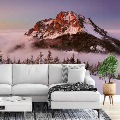 Snowy Mountain Peak - Wall Mural 5131 - 8 Panel - 384cm x 260cm
