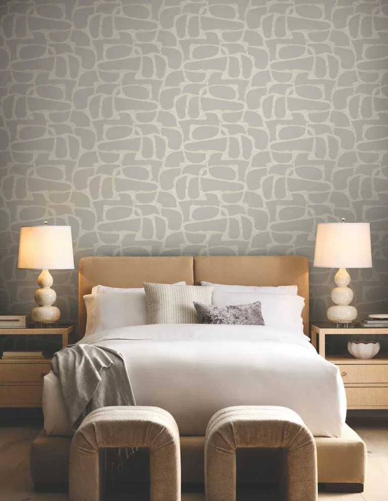 Candice Olson Craftsman Geometric Wallpaper - Taupe — Ảnh 6