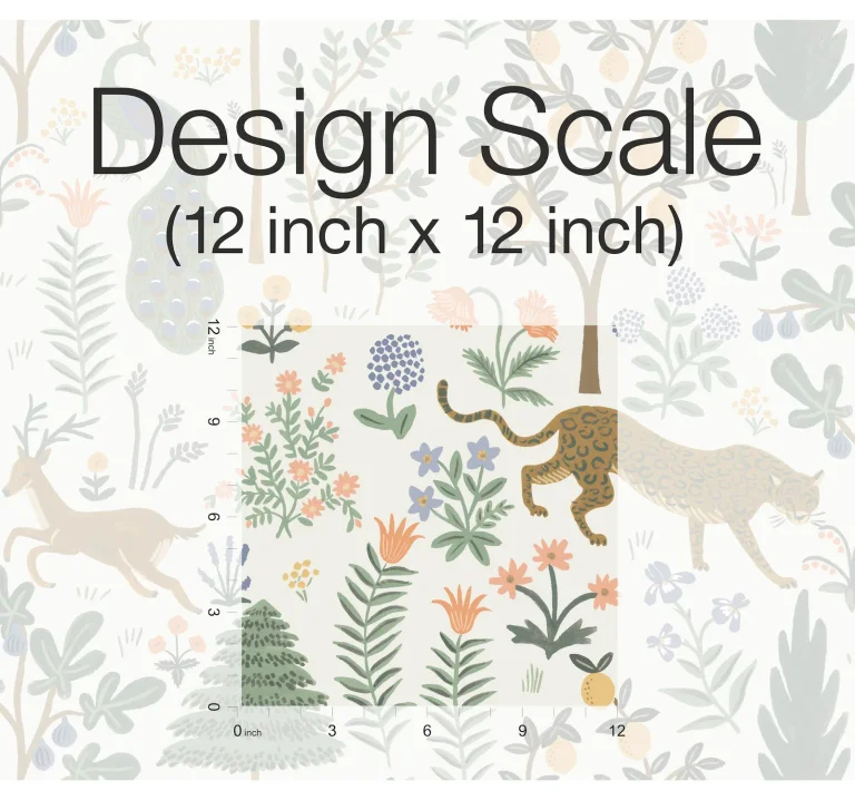 Rifle Paper Co. Menagerie Peel and Stick Wallpaper - Cream — Ảnh 6