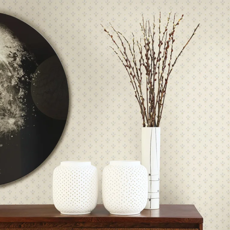 Lili Miniature Floral Wallpaper - White — Image 5