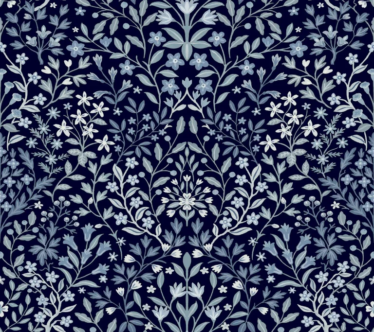 Magnolia Home Garden Terrace Wallpaper - Blues — Ảnh 3