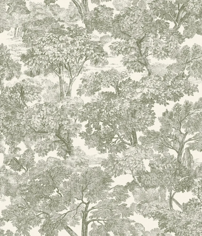 Chesapeake Spinney Toile Wallpaper - Green — Ảnh 6