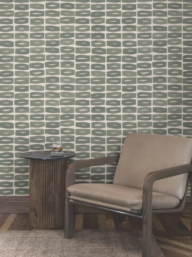 Modernist Motif Wallpaper - Carbon Black — Image 5