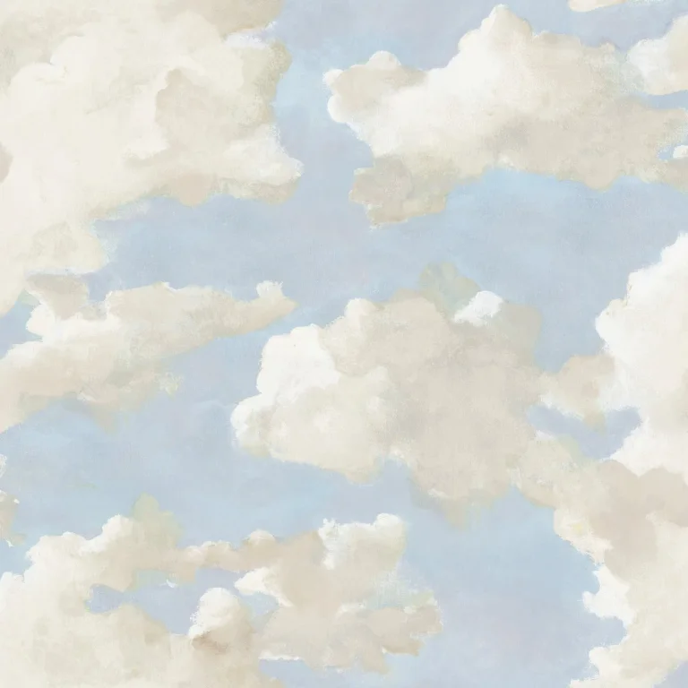Clouds on Canvas Peel and Stick Wallpaper - Blue — Ảnh 5